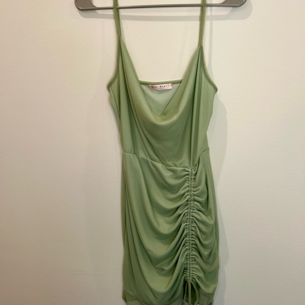 Blue Blush Sage Draped Tank